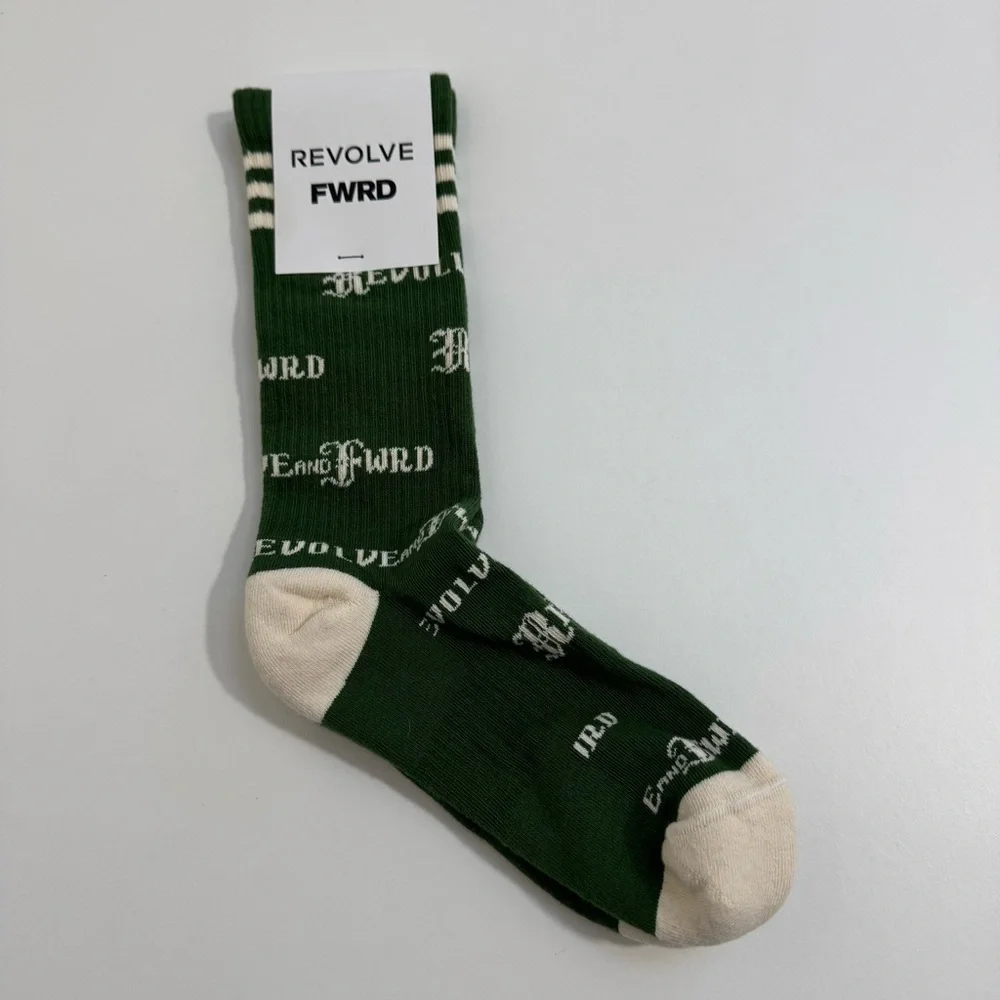 Revolve x FWRD Logo Stripe Cotton Blend Crew Socks